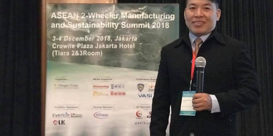 ผศ.ดร.ชนะ เยี่ยงกมลสิงห์ ร่วมบรรยาย ASEAN 2 Wheeler Manufacturing and Sustainability Summit 2018